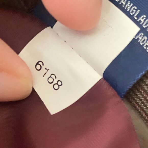 NWT EVAN-PICONE Woman Pant Suit 18 Blazer Striped Grey Brown Drk Rose 42" chest - Picture 11 of 13